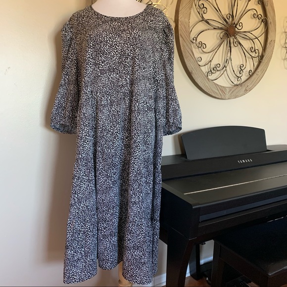 Ophelia Roe | Dresses | 525 Nwt Ophelia Roe Size 3x Black White Tiered ...